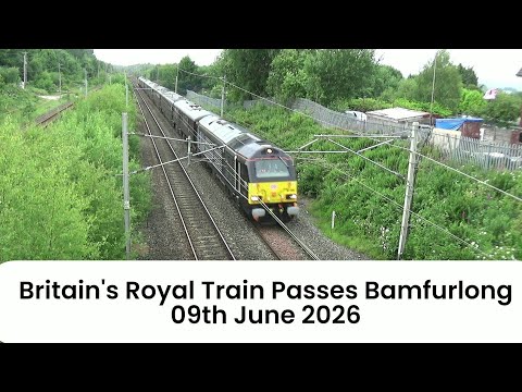 Britain's Royal Train Passes Bamfurlong - 09th June 2025
