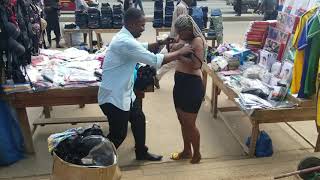 SLAY QUEEN STRIPS DOWN AT MARKET WHEN SHE WAS  BUY
