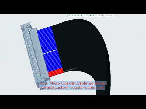 overmold ipex micro coax for drone FPV lvds cable 30 pin 2ch 6bit I-PEX 20374-R32E-30 Chemical Injec