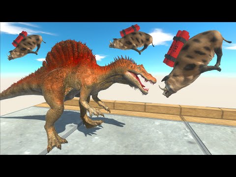 When the bomb is thrown towards the units from above - Animal Revolt Battle Simulator