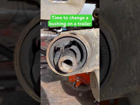 Changing a bushing on a Travis trailer
