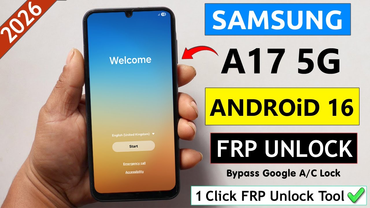 Samsung A16 5G Android 16 Frp Unlock/Bypass - No Test Point | One Click Free Tool - 2026