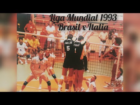 Liga Mundial 1993 - Brasil x Itália (semi final) - Vôlei Masculino