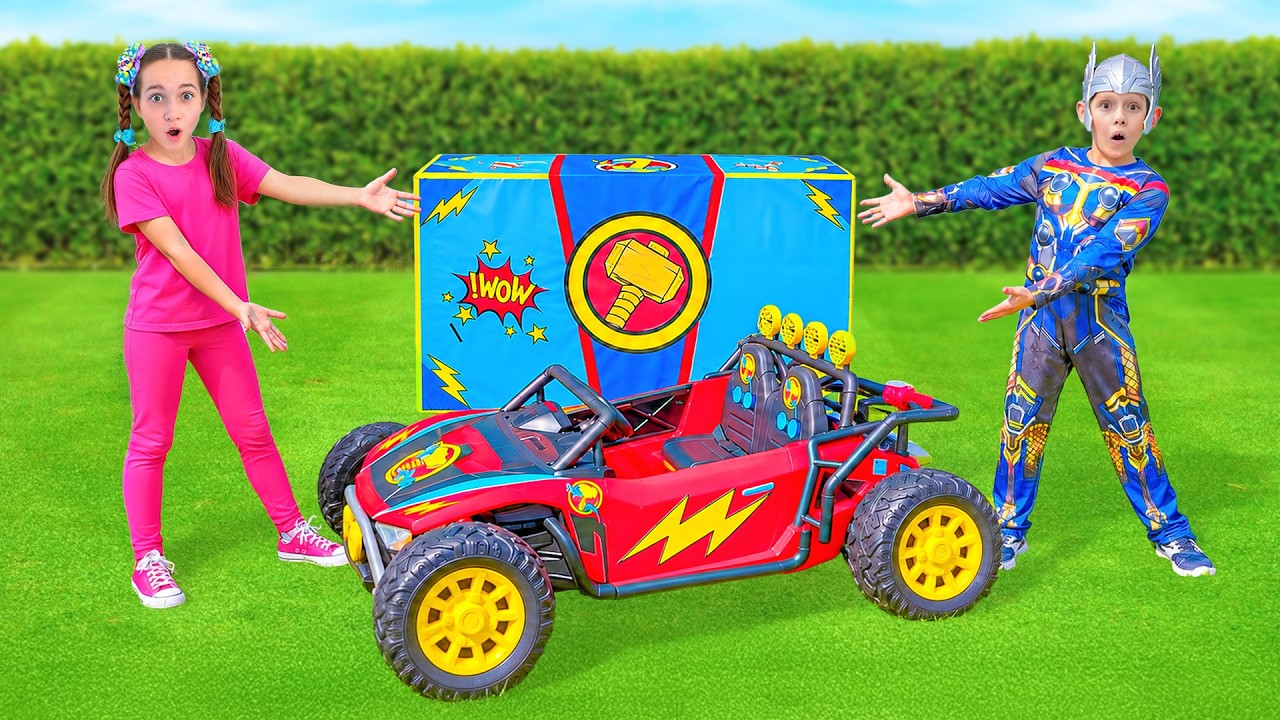Sofia and Max Build a Superhero Car