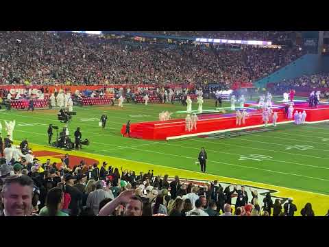 2023 Super Bowl half time show setup