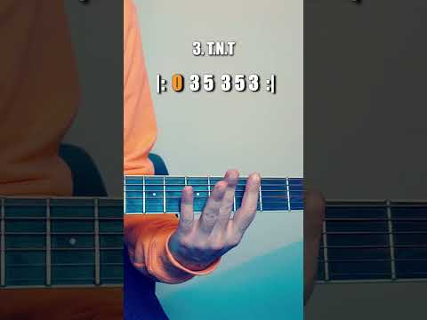 T.N.T (AC/DC) on ONE STRING #guitar #tutorial #beginners