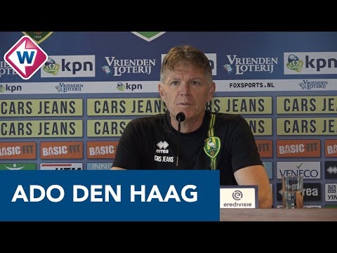 Persconferentie ADO-trainer Fons Groenendijk voor bekerduel met Feyenoord - OMROEP WEST SPORT