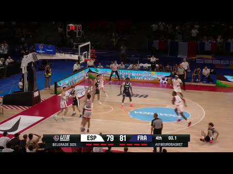 España vs Francia - FIBA U18 Eurobasket 2025 Final (minutos finales y celebración, 3 - 8 - 2025)