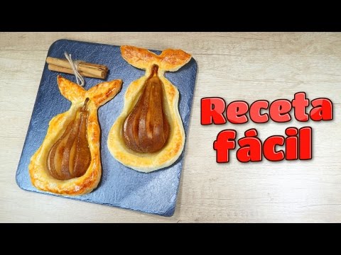 Postre fácil: pera asada con hojaldre