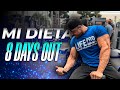 MI NUEVA DIETA en DESCARGA a 8 DÍAS de COMPETIR *ENTRENO BRAZO en GOLD’S GYM*