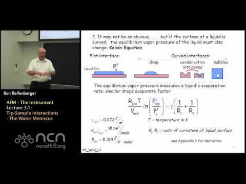 nanoHUB-U Fundamentals of AFM L3.1: AFM-The Instrument - The Water Meniscus