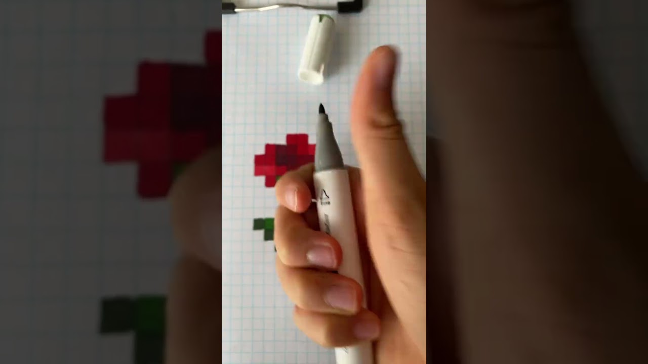 🌹🌷Pixel Ideas PART 3 #minecraft #poppy #flower #pixel #art #pixelart Credit to @ArtistBoyzz