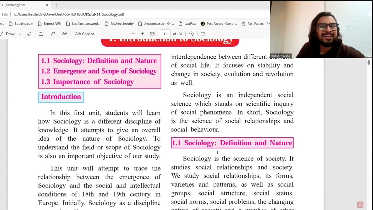 Introduction to Sociology CHAPTER 1 CLASS 11 ARTS #sociology #humannature #society