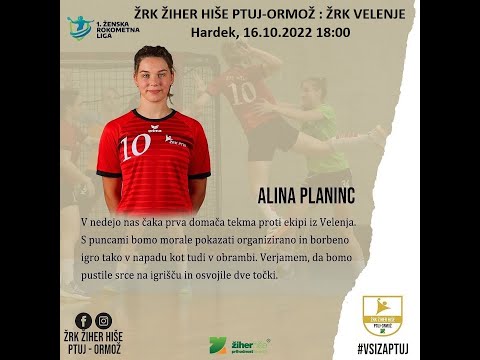 04.KROG ENOTNE 1. DRL - ŽENSKE (2022/23): ŽRK ŽIHER HIŠE PTUJ - ORMOŽ : ŽRK VELENJE [PRENOS]
