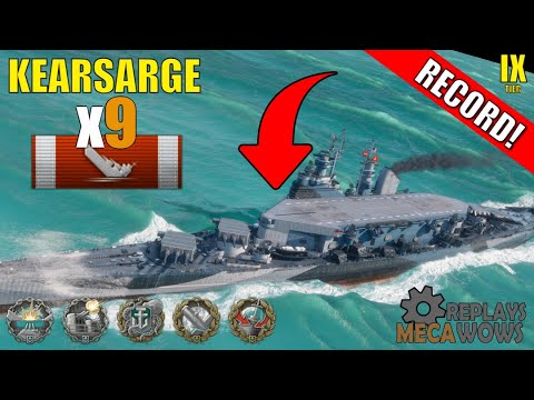 SUPER RECORD!! Kearsarge 9 Kills & 193k Damage | World of Warships Gameplay