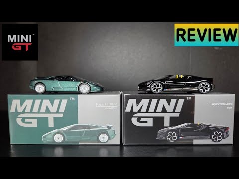 Feature Image thumbnail for the video blog Mini GT - Bugatti W16 Mistral & EB110 GT - REVIEW by  booster_diecast
