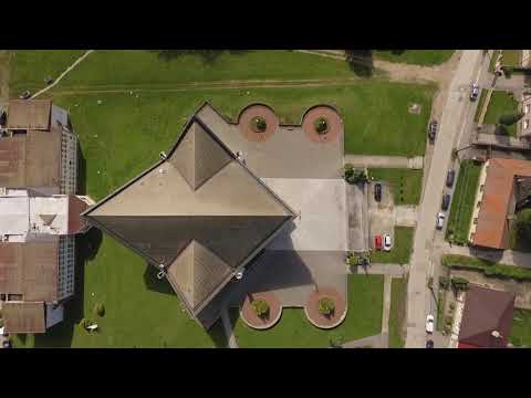 kostol sv. Gorazda z vtáčej perspektívy