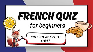 French A1 Vocabulary 🇫🇷 French Quiz for Beginners 🦊💬 Test Yourself!
