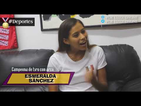 Esmeralda Sánchez ganadora de la medalla de oro en tiro con arco por equipos