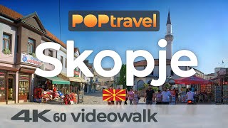 Walking in SKOPJE / North Macedonia 🇲🇰- 4K 60fps (UHD)