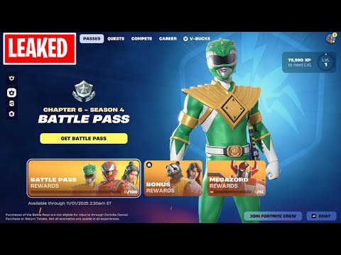 Fortnite Chapter 6 Season 4 Battle Pass Full Showcase