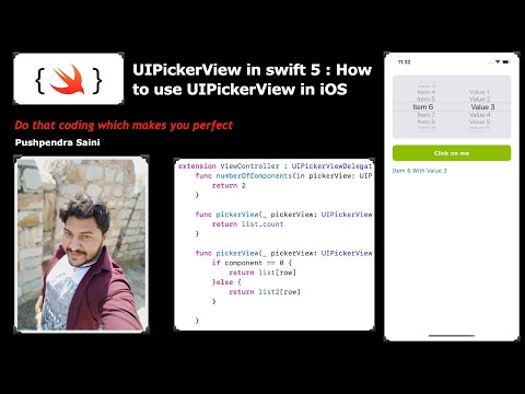 UIPickerView in swift 5 : How to use UIPickerView in iOS