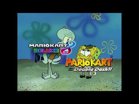 Spongebob: Wrong Notes - (GCN) Waluigi Stadium [Booster Course Pass Vs. Double Dash]