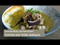 Ceviche van wilde zeebaars en octopus van restaurant Nazka