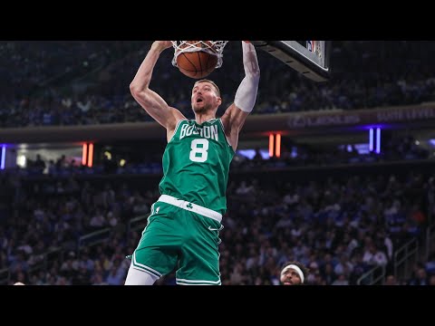 HIGHLIGHTS: Here's how Kristaps Porzingis fared in his record-setting debut for the Celtics