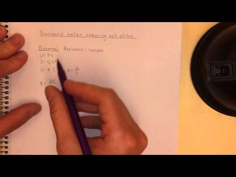 Fysik 1 Samband mellan spänning och ström