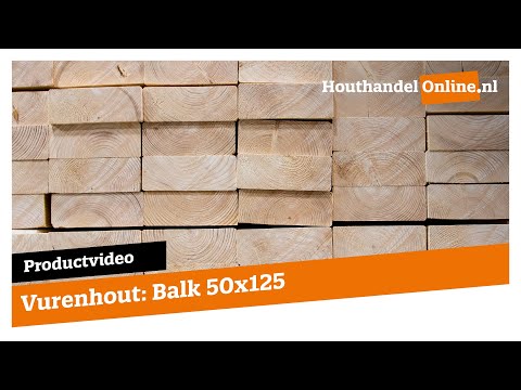 Balk Vuren 50x125mm (45x120mm netto) geschaafd  video