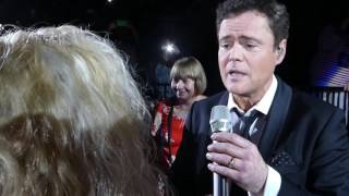 Donny Osmond sings The Twelfth Of Never to my friend and me following our Purple Card moment!