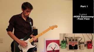 Pink Floyd cover - Time (solo) - Comparison btw. Fuzz Face and Maxon OD808