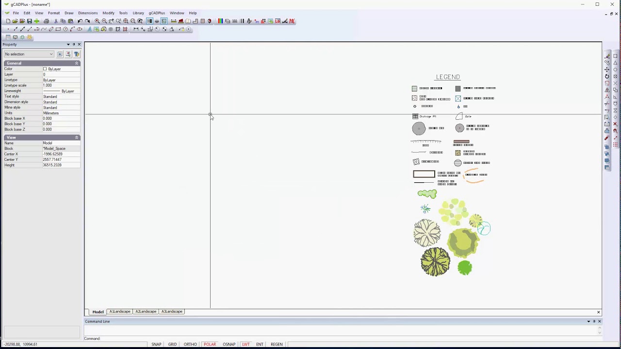 Configuring gCADPlus landscape design software
