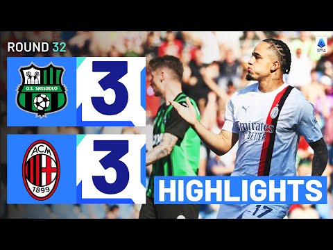 SASSUOLO-MILAN 3-3 | HIGHLIGHTS | Late Okafor goal rescues a point for Milan | Serie A 2023/24