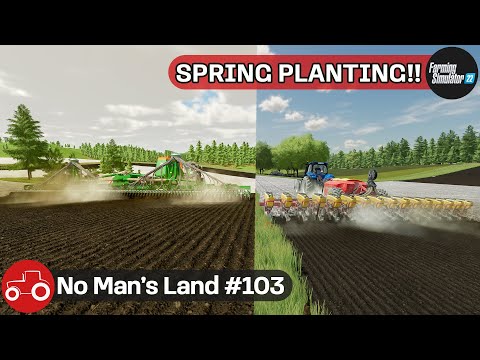 Sowing Sorghum & Planting Corn, Supermarket Build - No Man's Land #103 FS22 Timelapse