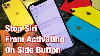 How to Stop Siri from Activating when Pressing Power Lock Side Button: iPhone X, XS, XR, 11