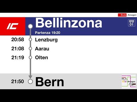 SBB Ansagen | IC Bellinzona - Bern | Bauarbeiten | BoJa Ansagen
