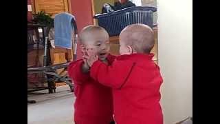 Funny Baby Joey Finds a Friend in the Mirror