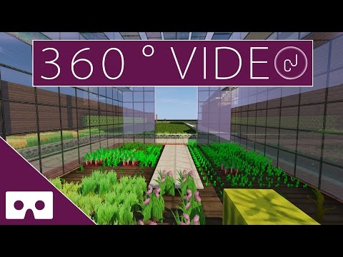 Building My Real Vegetable Garden In Minecraft VR 360°