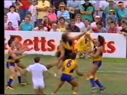 West Coast Eagles first VFL/AFL game. Round 1 1987 vs Richmond (1st half)