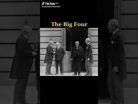 In 1919, the Big Four met in Paris to negotiate the Treaty. #history