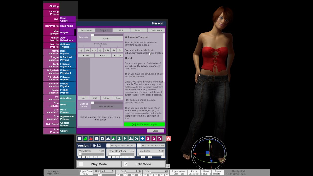 Timeline 3 tutorial, part 1: Adding the plugin to a person