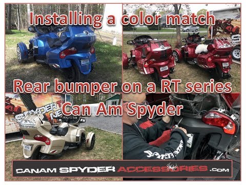 Installation RT series Can AM Spyder rear bumper - New color match bumper