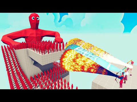 100x FIRE ZOMBIES + 2x GIANT vs 3x EVERY GOD - Totally Accurate Battle Simulator TABS