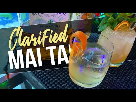 How to Make a Clarified Mai Tai Cocktail | Milk Washed Cocktails | Rob's Home Bar