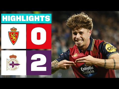 REAL ZARAGOZA 0 - 2 RC DEPORTIVO | RESUMEN LALIGA HYPERMOTION