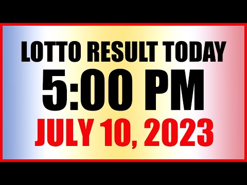 Lotto Result Today 5pm July 10, 2023 Swertres Ez2 Pcso