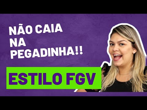 Português FGV - Não caia nessa pegadinha!