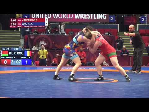 Round 2 WW - 72 kg: A. ZIMIANKOVA (BLR) v. A. ANGHEL (ROU)